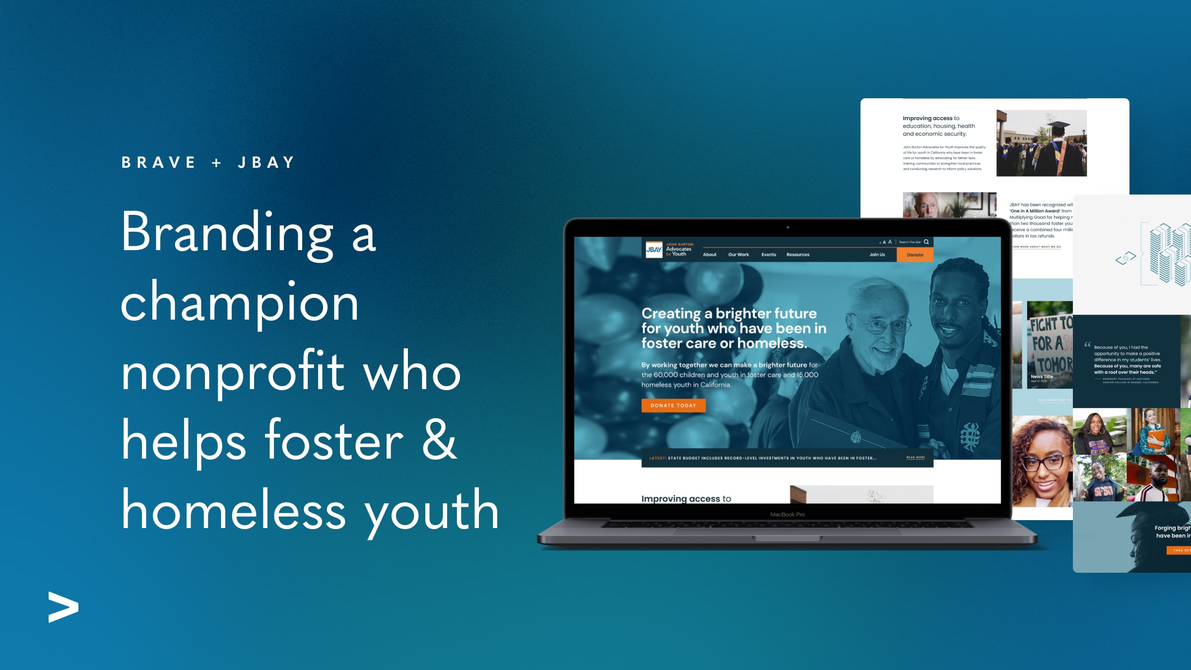 Nonprofit web design John Burton Advocates for Youth