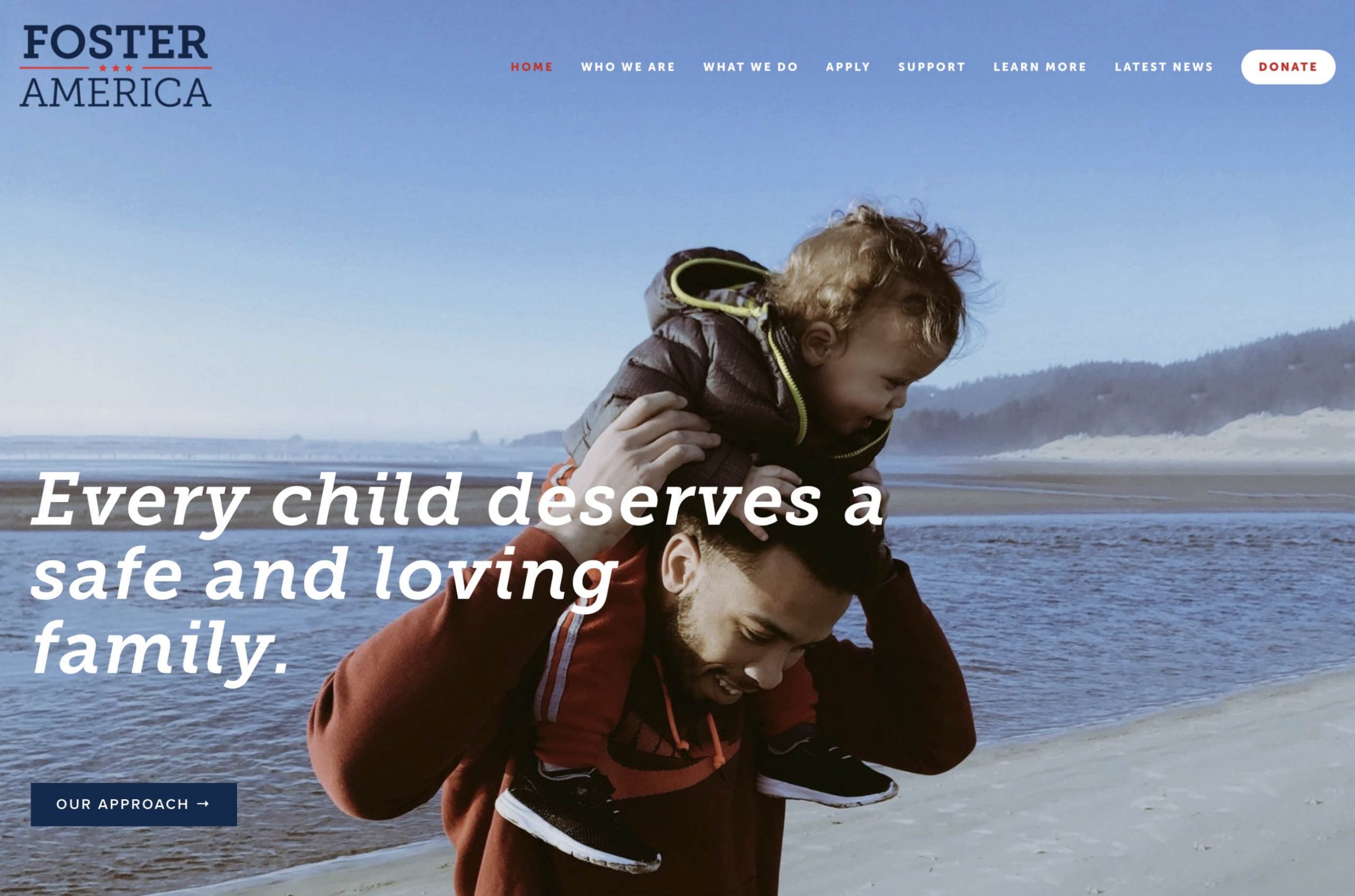 Brave Factor Foster Youth Nonprofit Website Designs Foster America