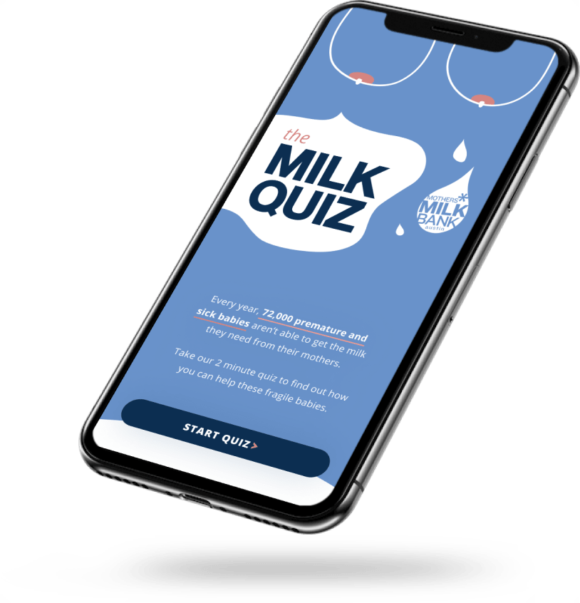 Mothers Milk Bank website showcase mobile version