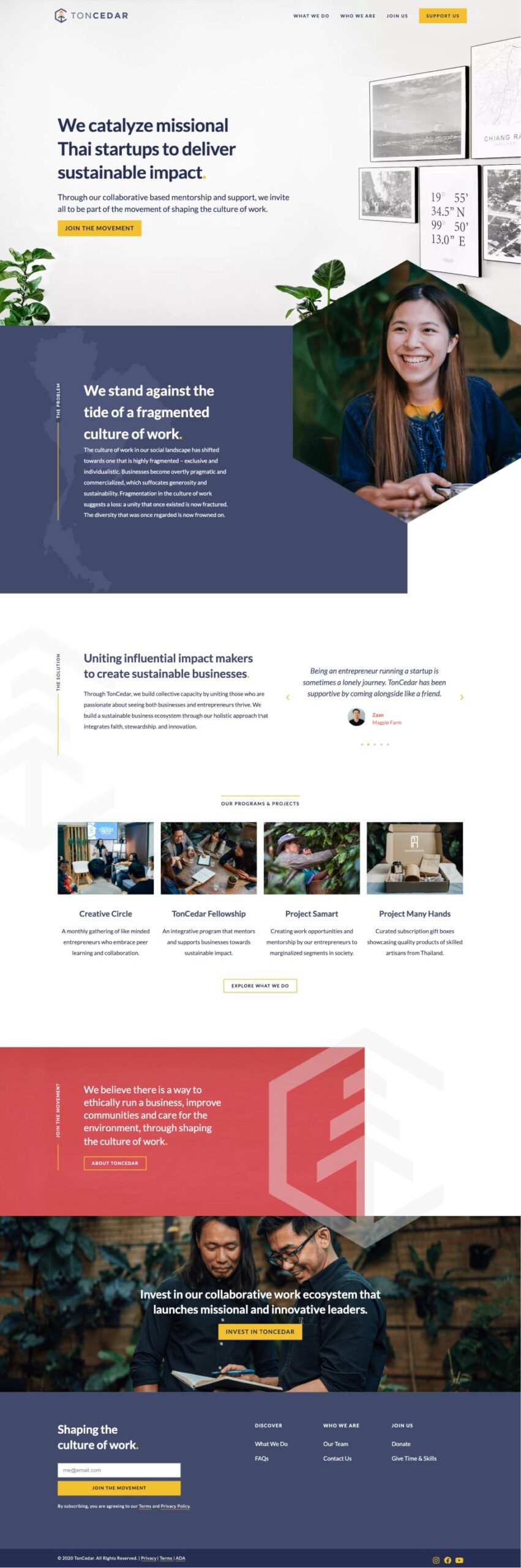 toncedar nonprofit website design