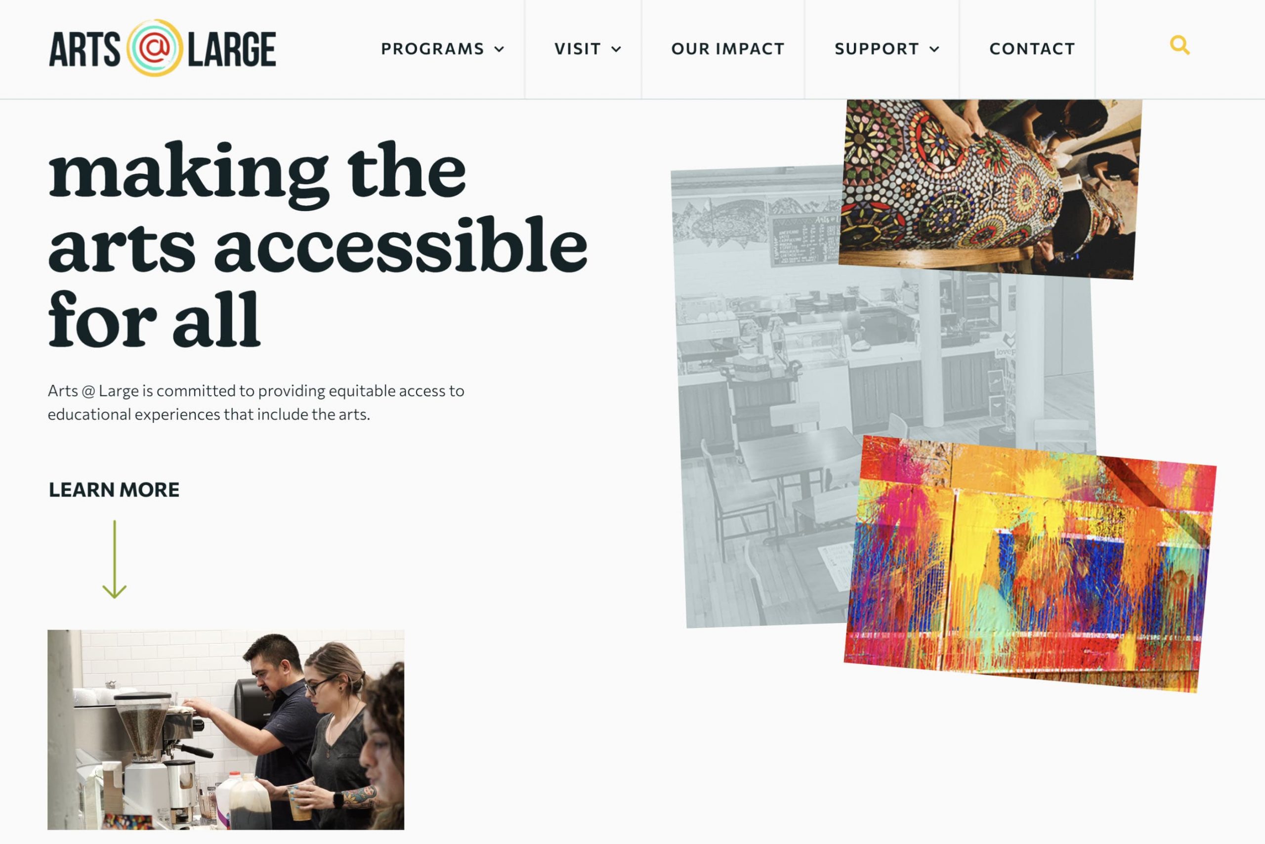 Arts At Large Website Design