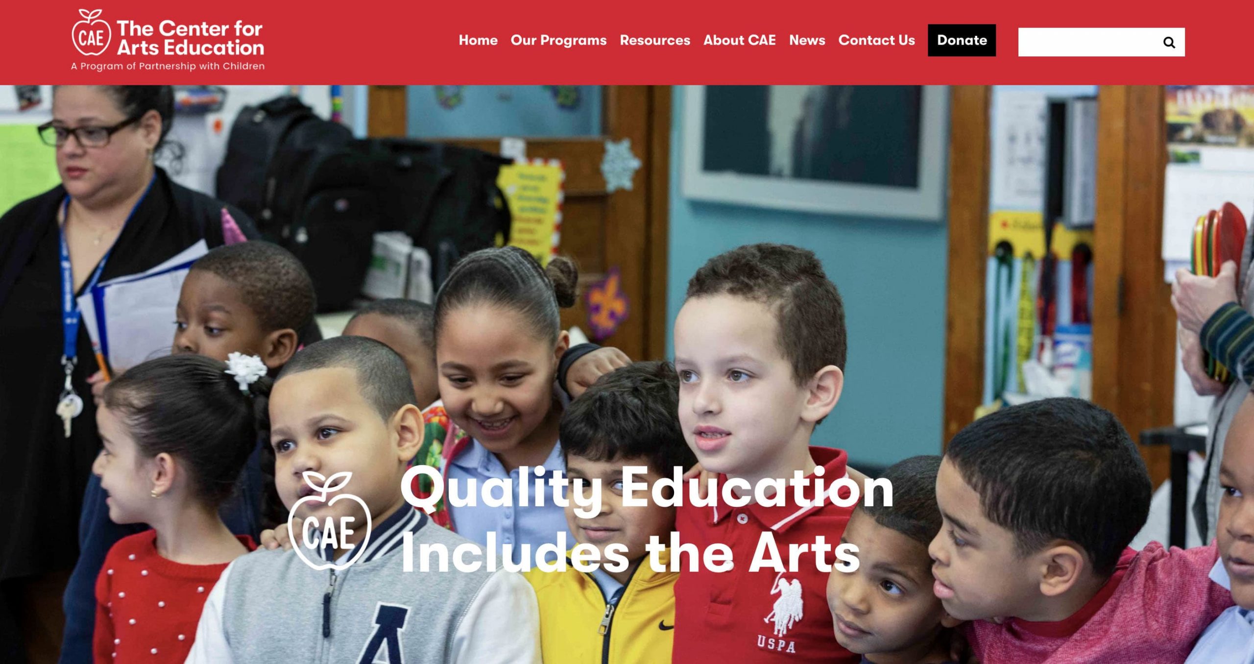 The Center for Arts Education Website Design