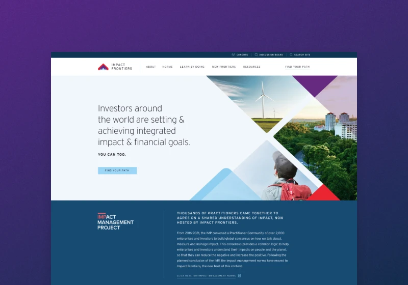 impact frontiers web design