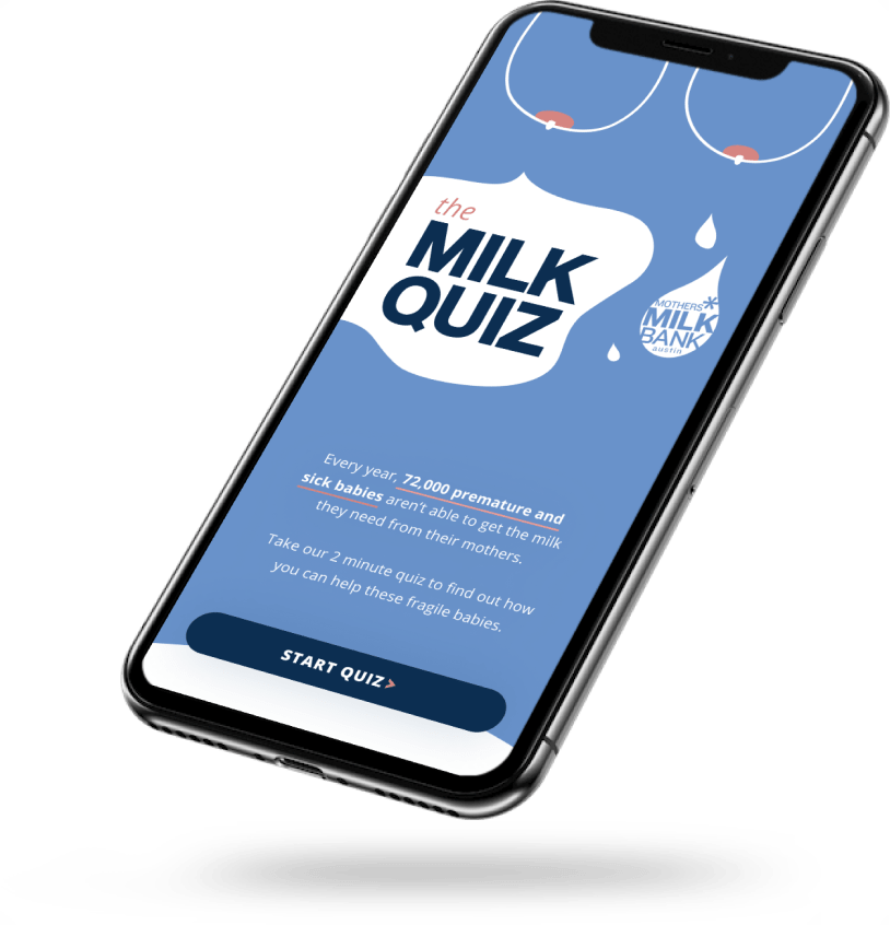 mother milk bank nonprofit mobile web design