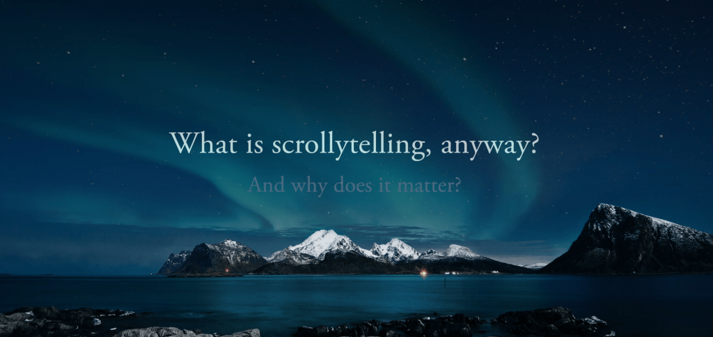 what is "scrollytelling"?