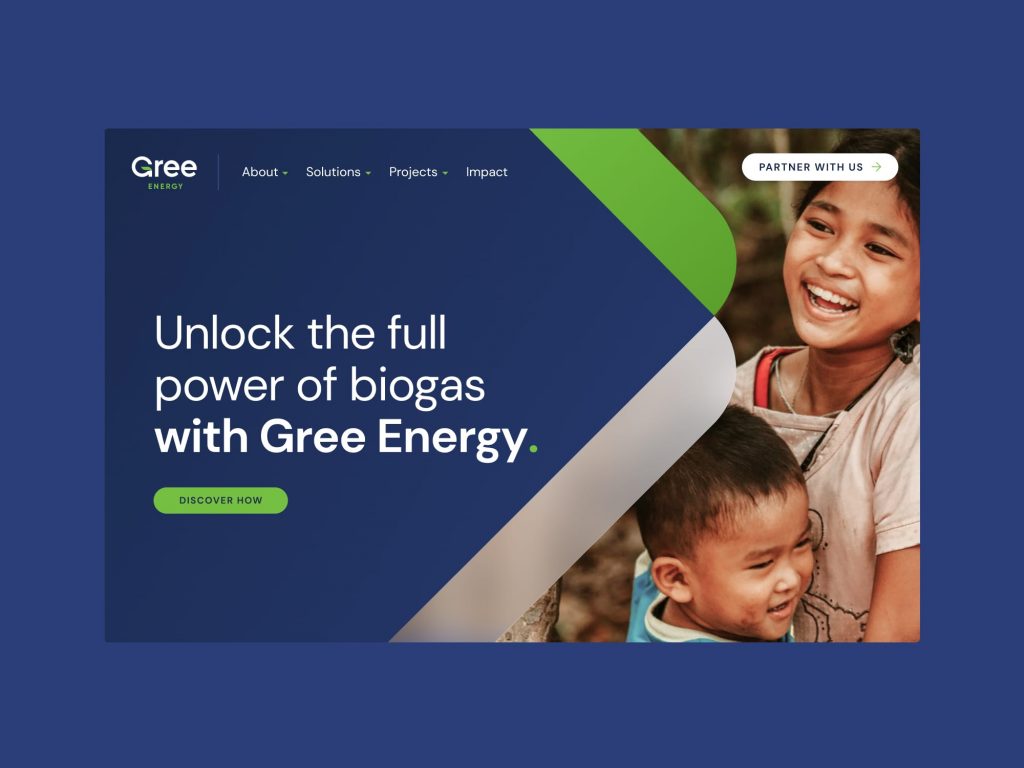 gree energy website design